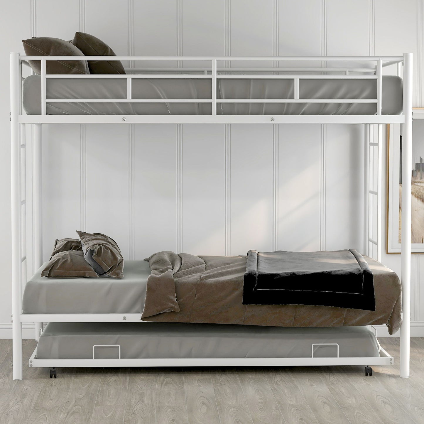 Twin Over Twin Bunk Bed With Trundle