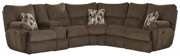 Catnapper Elliott — 2-piece manual reclining sectional in Chocolate