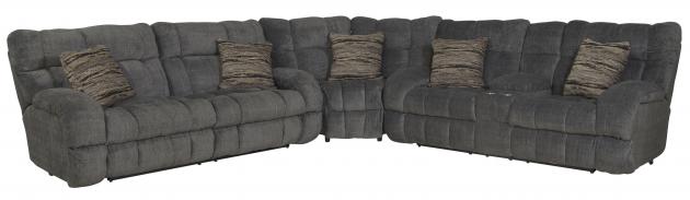 Catnapper Ashland — 3-piece manual reclining sectional in Granite