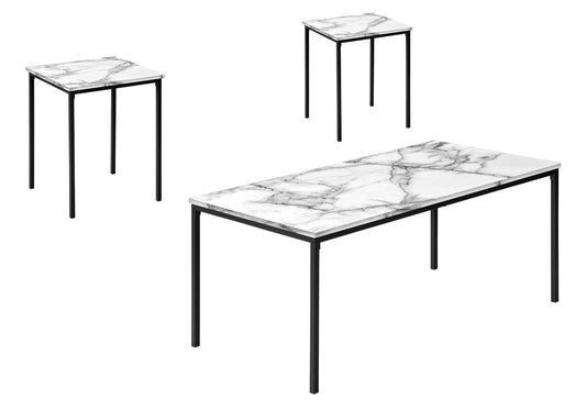 Table Set, Coffee, End, Contemporary, Modern (Set of 3)