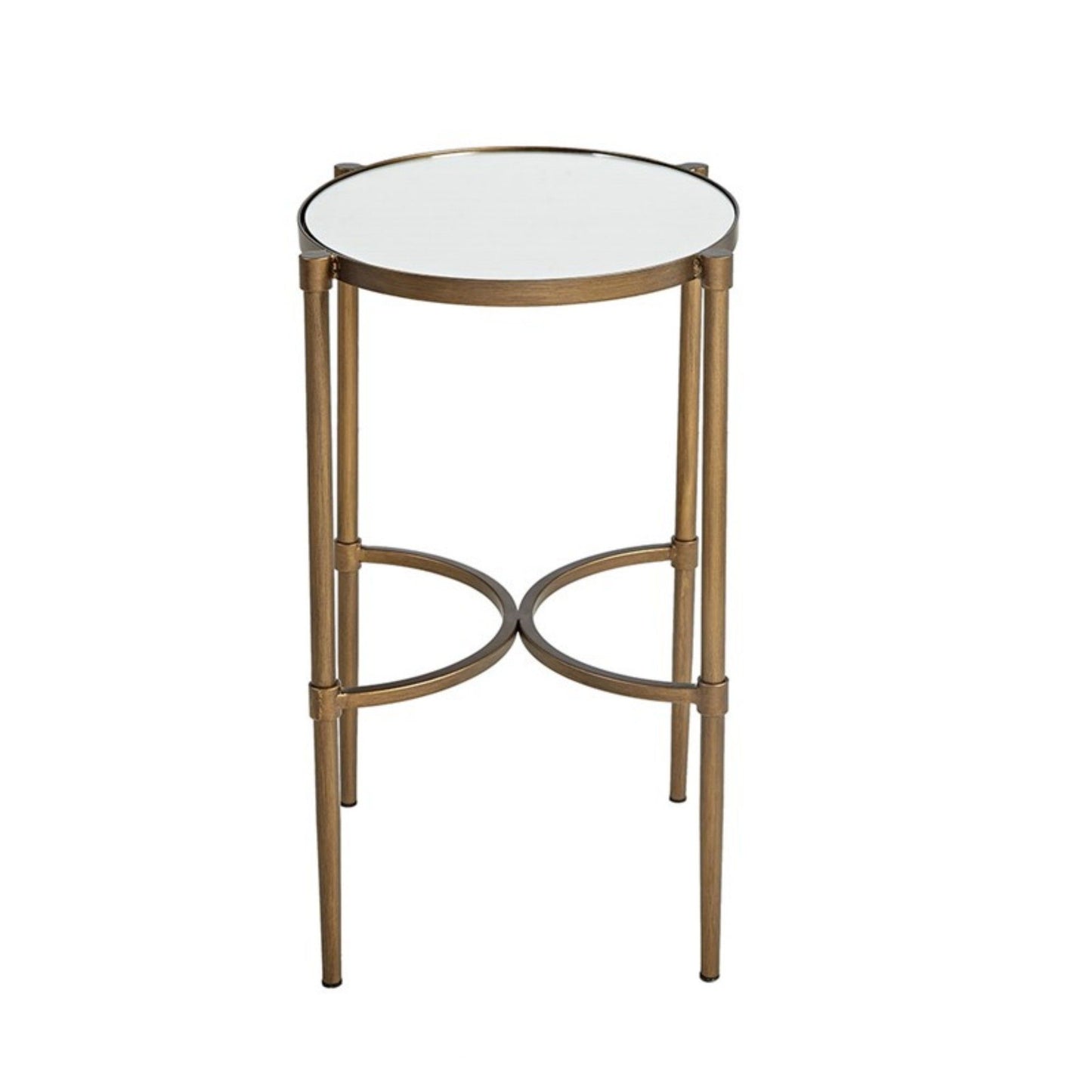 Bedford - Oval Mirror Accent Table - Antique Bronze