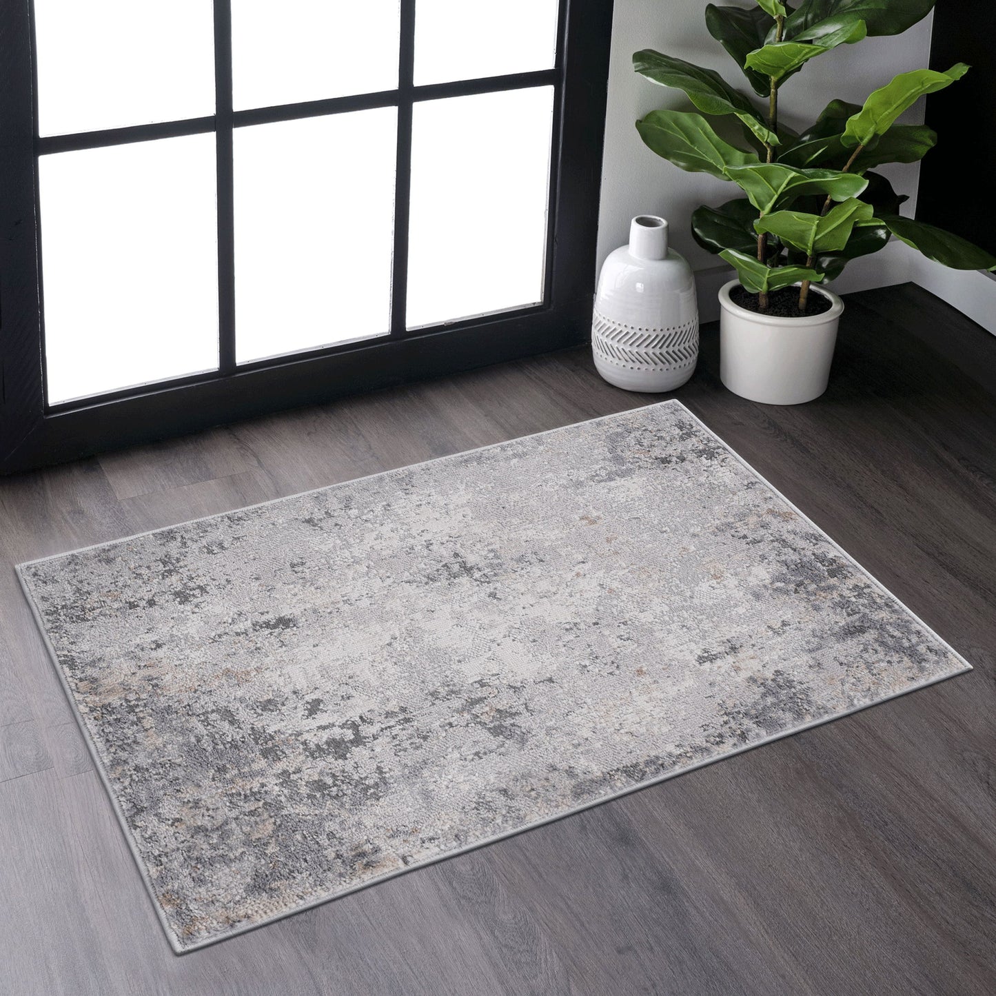 Marfi - 2' x 3' Abstract Non-Shedding Living Room Bedroom Dining Home Office Stylish And Stain Resistant Area Rug