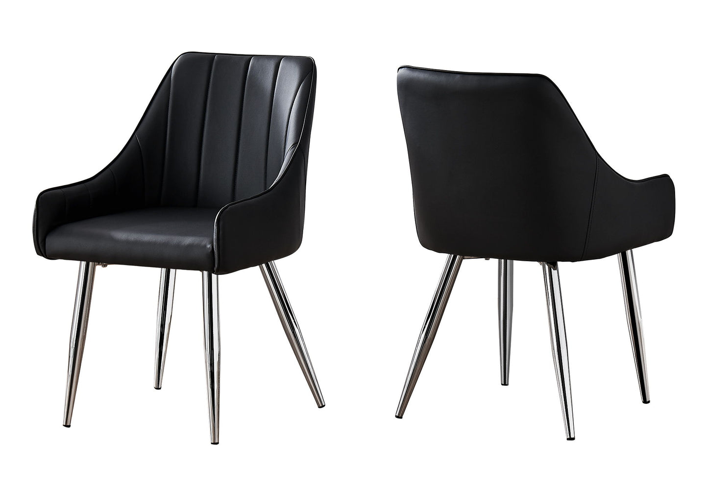 Dining Chair, Side, For Dining Room, Contemporary And Modern (Set of 2) - Black