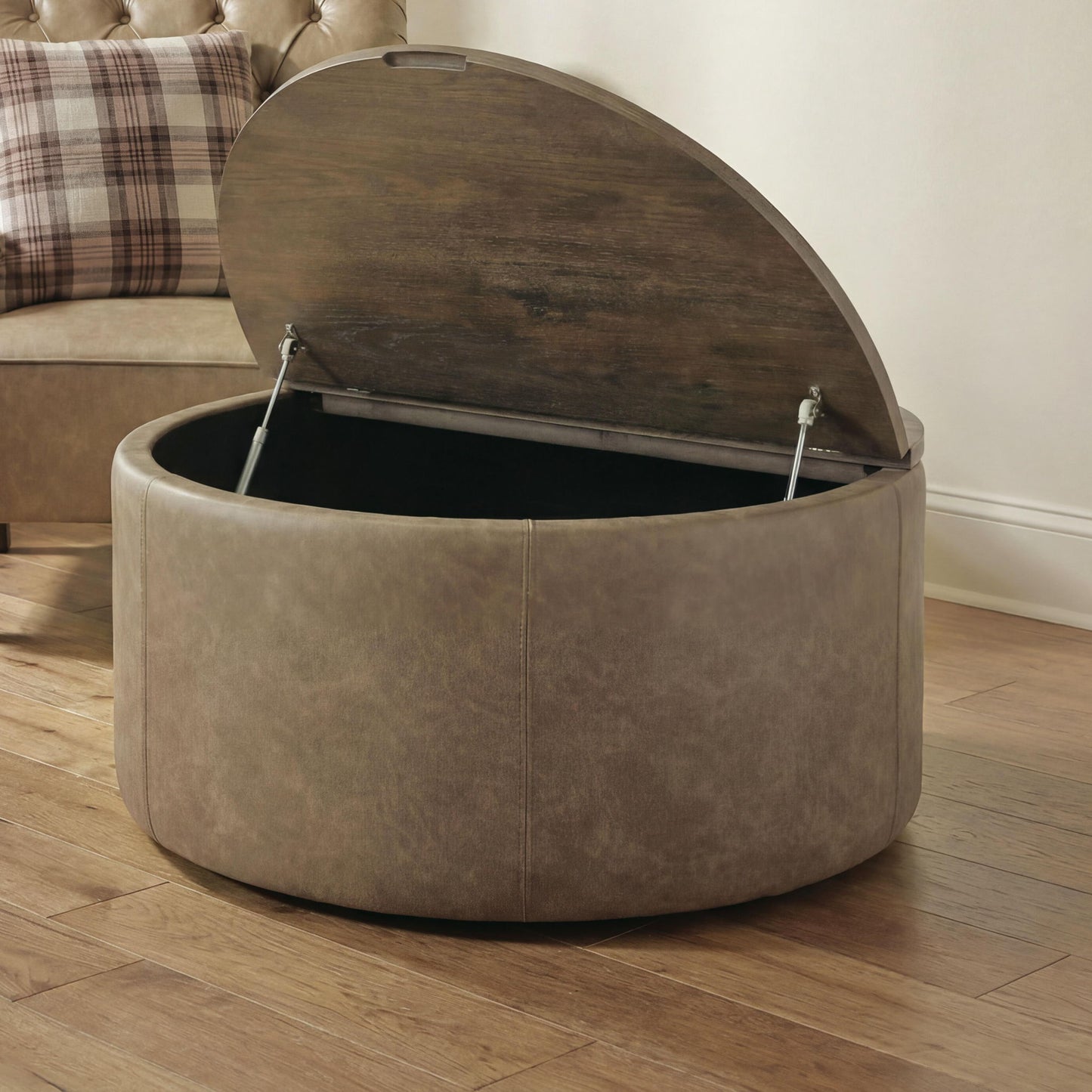 Bethanstone - Storage Ottoman - Warm Brown