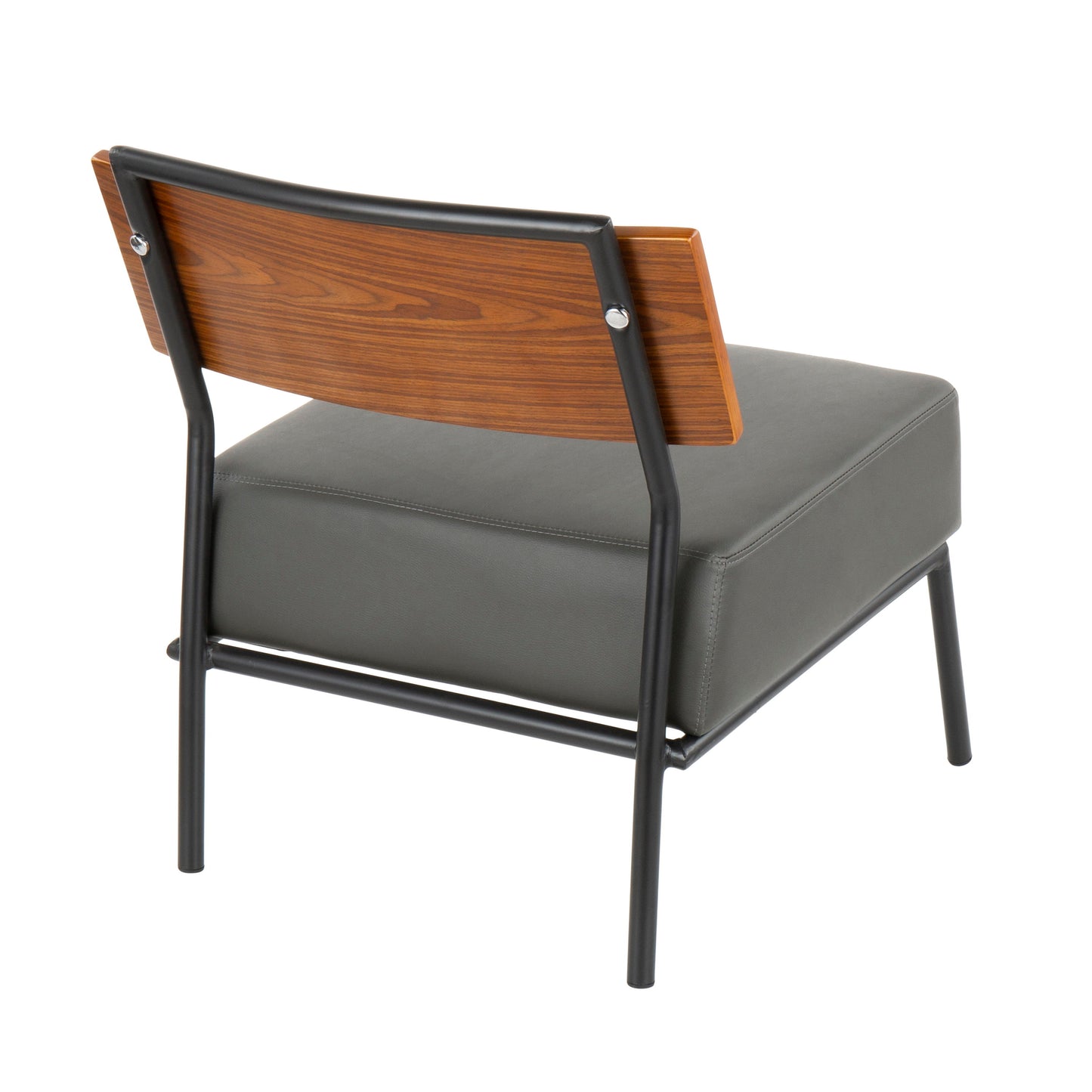 Fiji - Contemporary Chair - Gray / Walnut