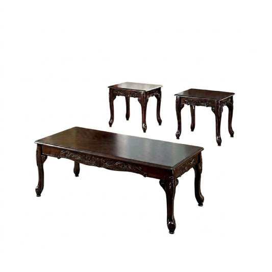 3 Piece Coffee Table Set - Cherry
