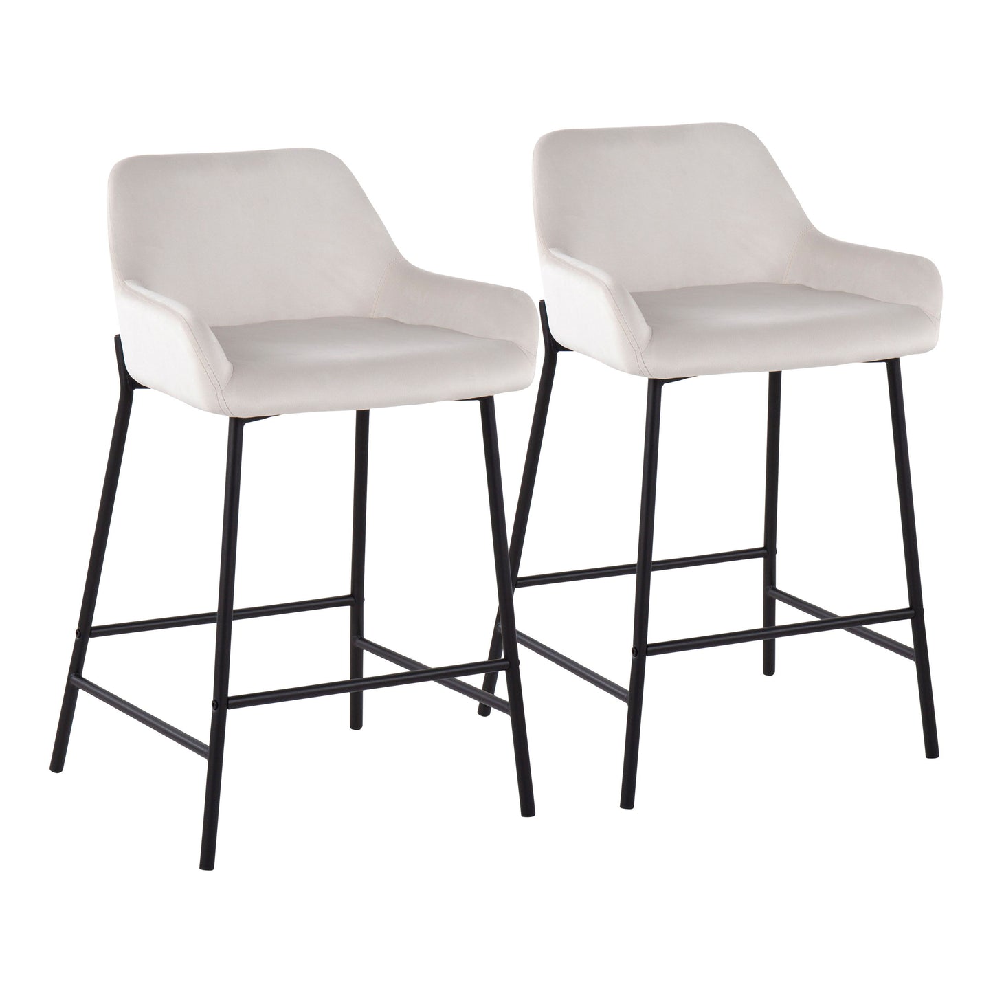 Daniella - Industrial Fixed Height Counter Stool (Set of 2)