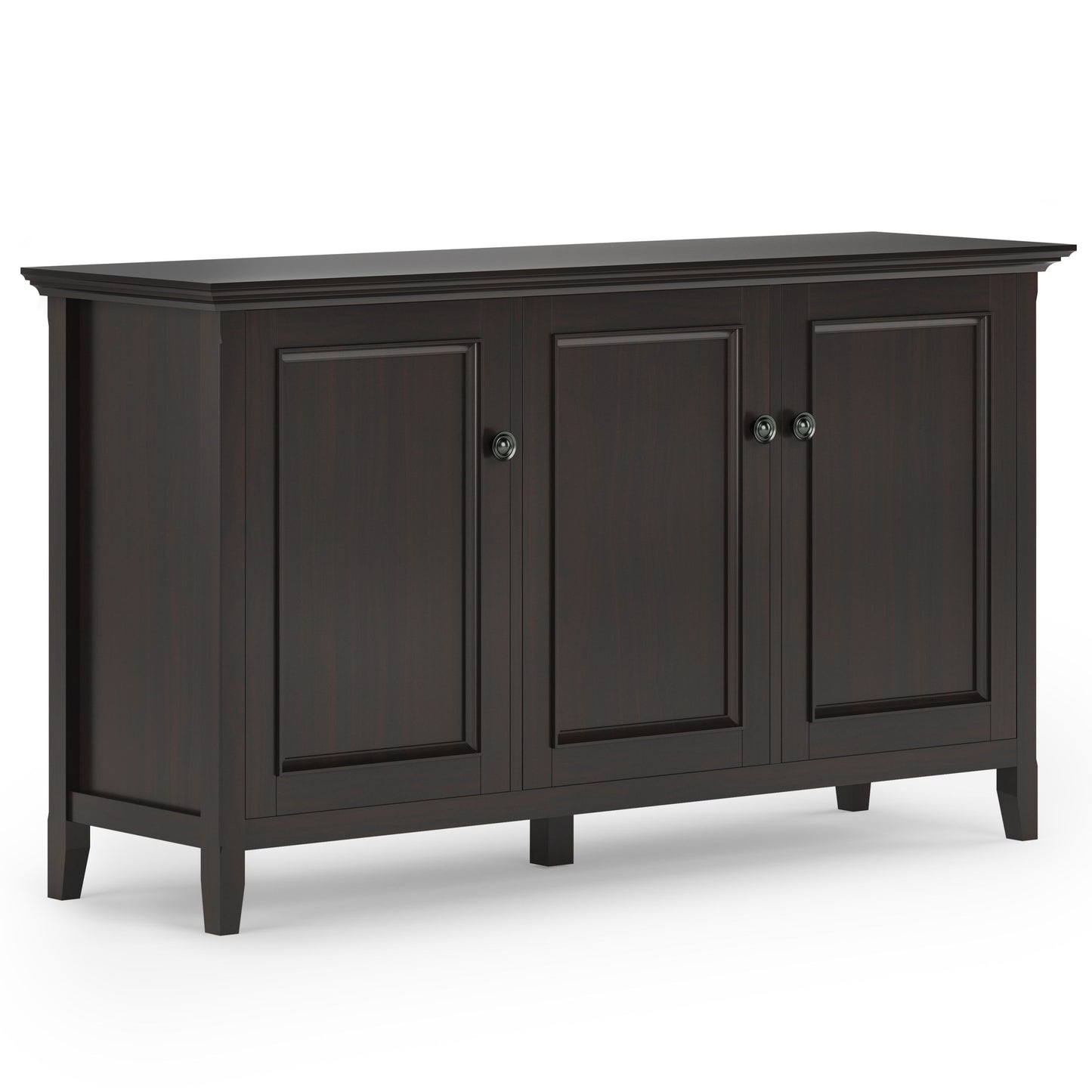 Amherst - Wide 3 Door Storage Cabinet - Hickory Brown