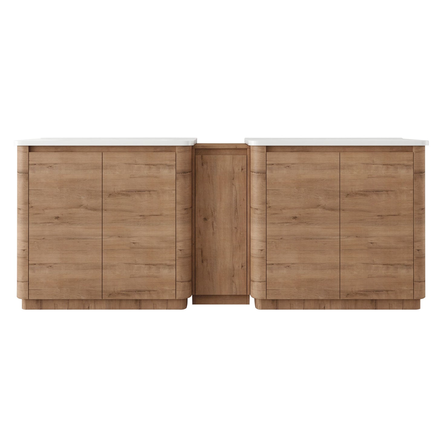 Soft Close Door Freestanding Bathroom Vanity With Sink, 1 Small Storage Cabinet