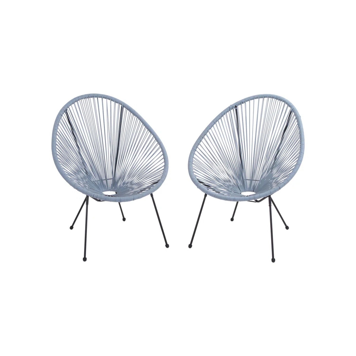 Modern Egg Shaped String Chairs (Set of 2)