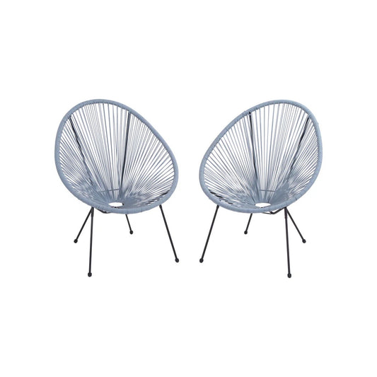 Modern Egg Shaped String Chairs (Set of 2)