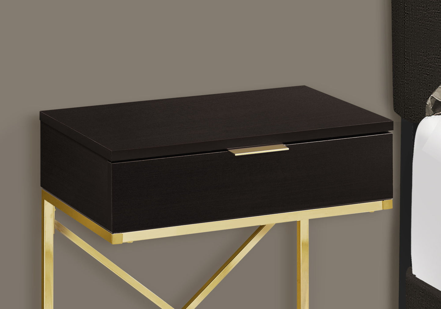 Accent Side Table, Storage Drawer, Spacious Tabletop, Contemporary & Modern