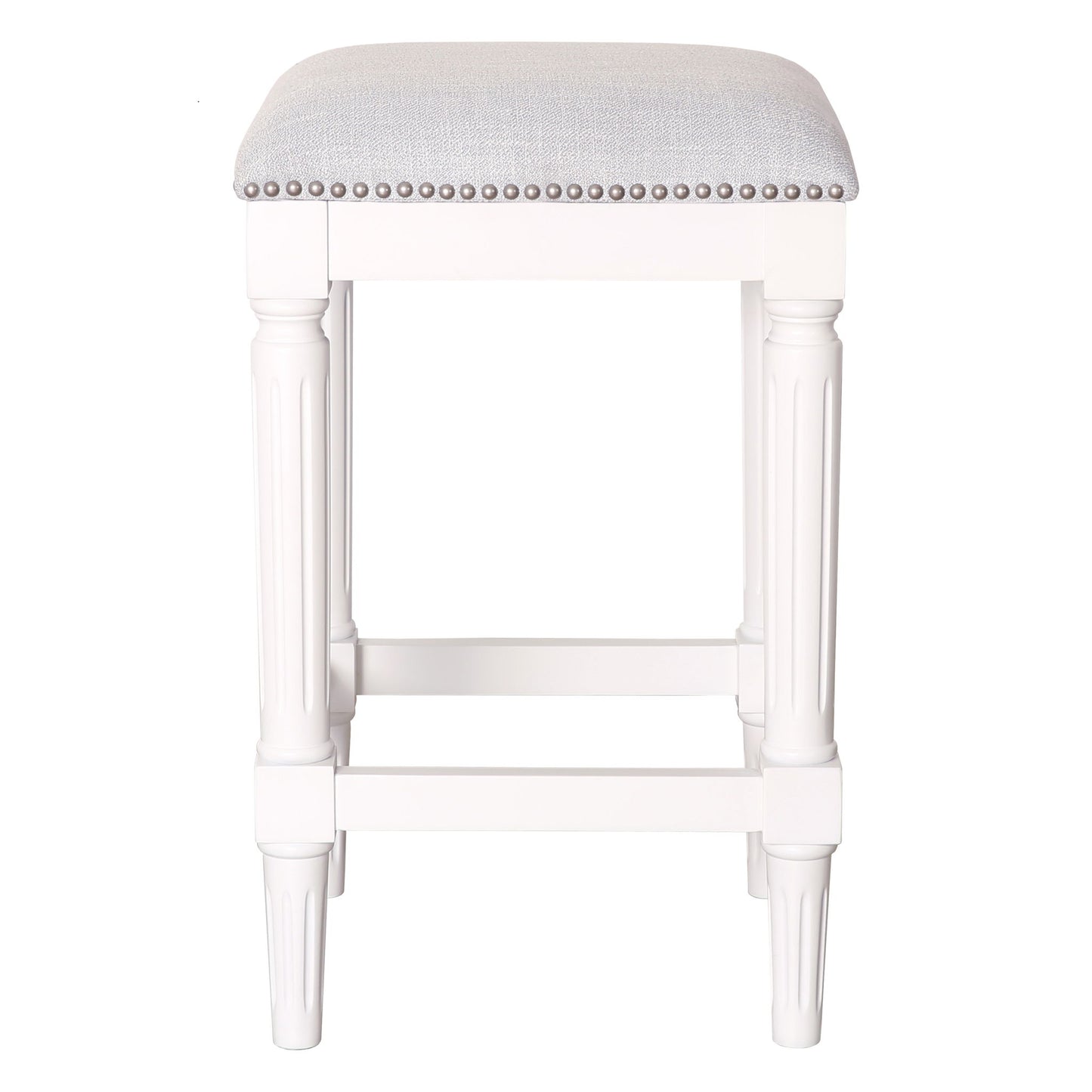Square Stool With Upholstered Seat