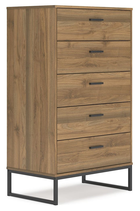 Deanlow - Five Drawer Chest - Honey