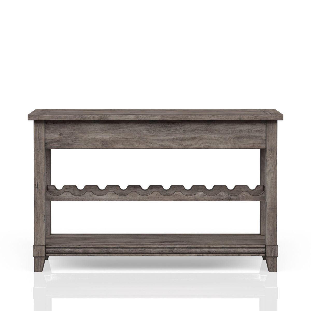 Console Table With Wine Bottle Storage Storage Drawers - Gray