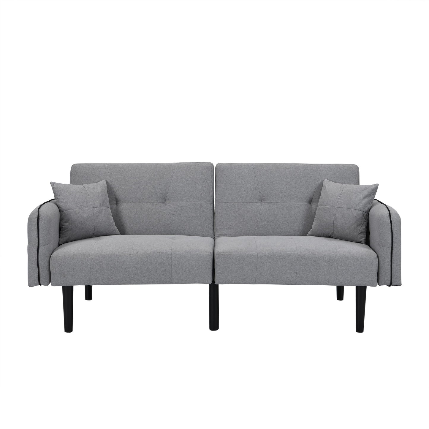 Folding Ottoman Sofa Bed With Stereo - Gray Fabric