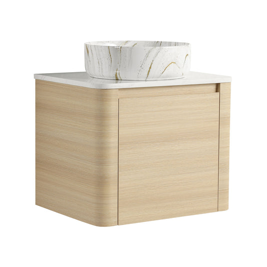 Mounted Bathroom Vanity & Art Sink, Soft Close Door