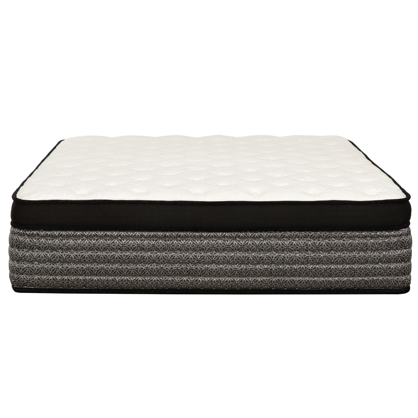 Premium 16" Queen Size Hybrid Mattress In A Box Plush Gel Memory Foam Top With Cooling Technology - Gray / White