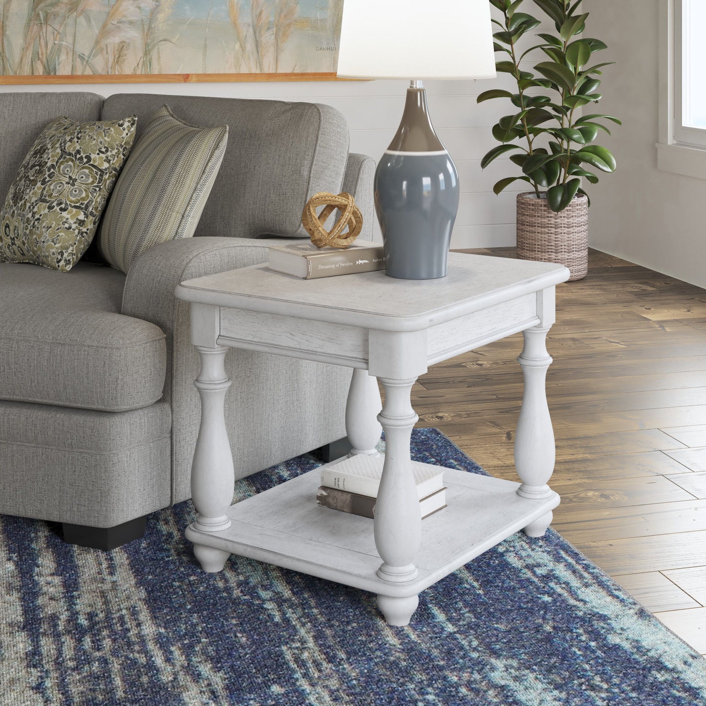 Square End Table - Gray
