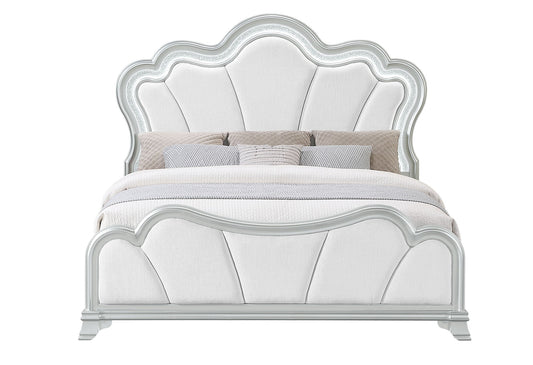 Aria - King Bed Footboard - Silver