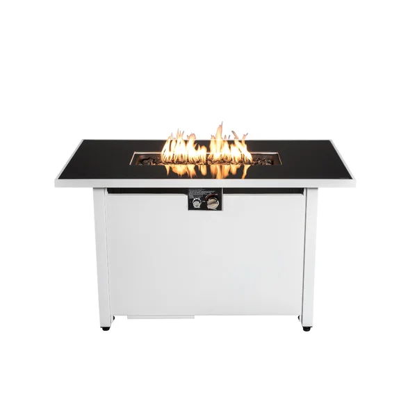 Rectangular Fire Pit With Frame Elegant Design