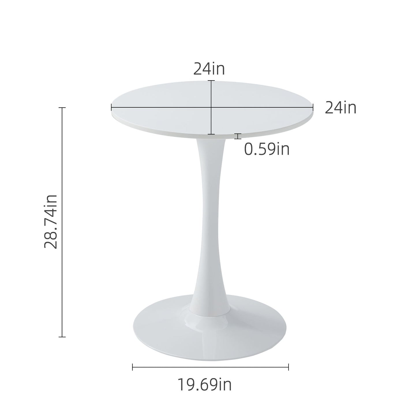 Round Dining Table With Tulip Style Base