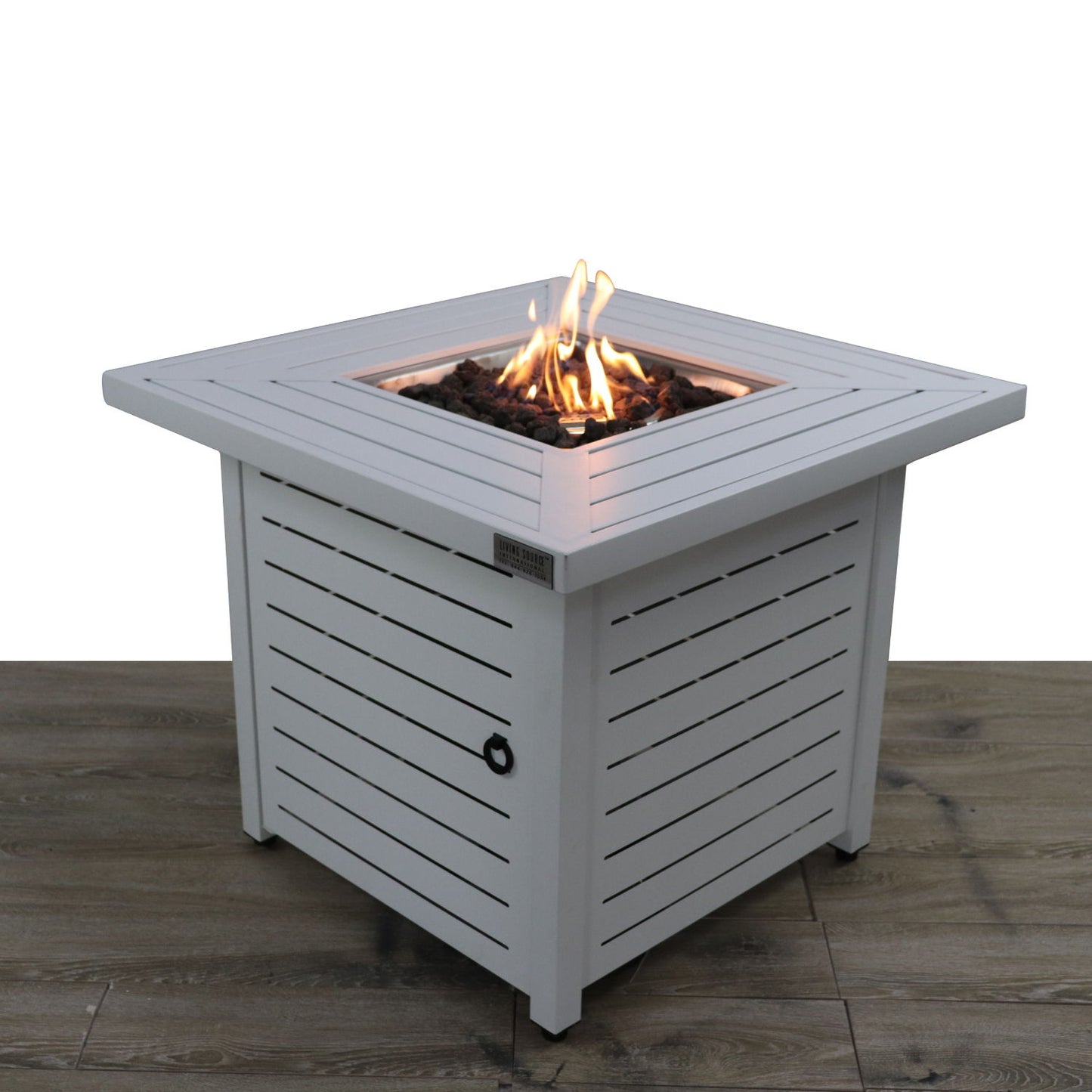 Propane Fire Pit Table - Natural Whitewash