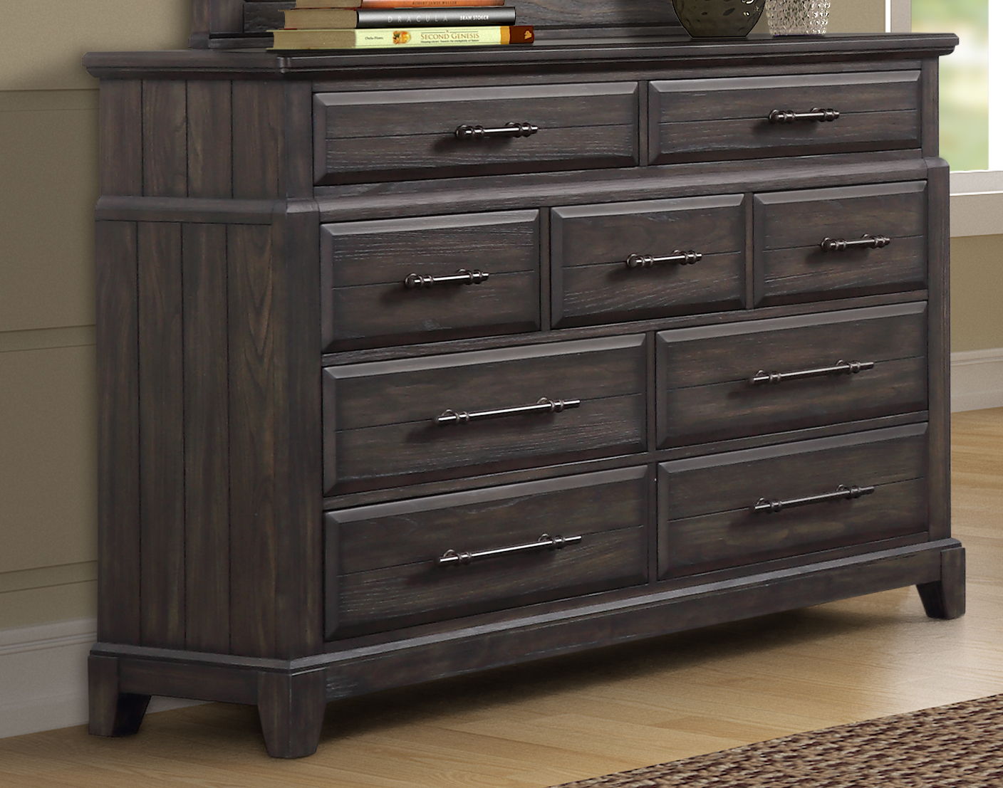 9 Drawer Dresser - Mahogany