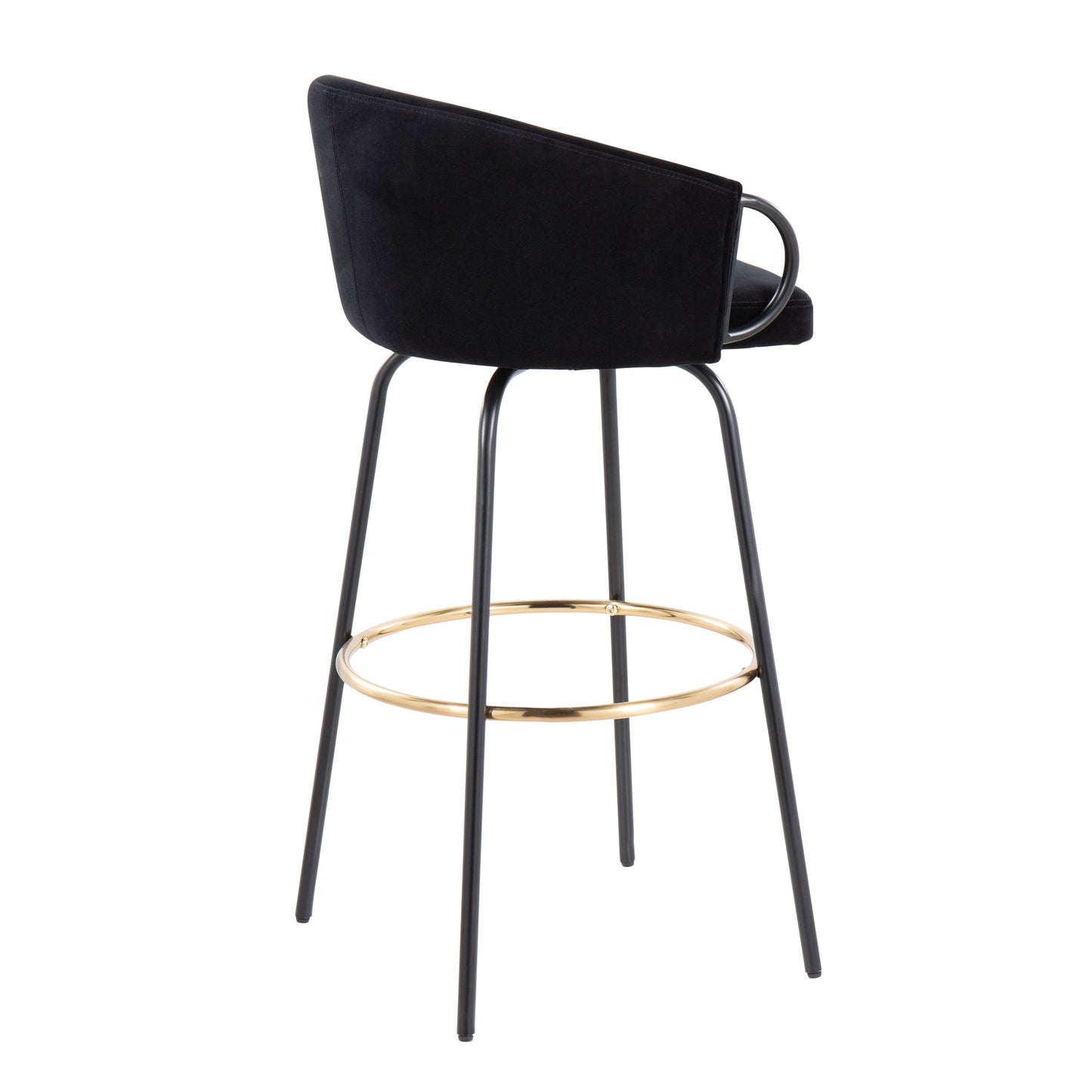 Claire - Contemporary / Glam Barstool With Footrest (Set of 2)