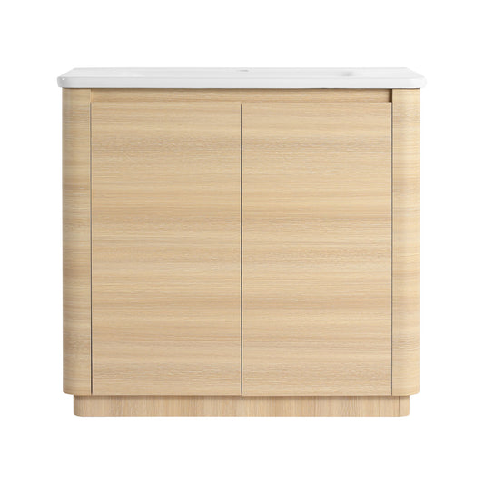 Freestanding Bathroom Vanity With Sink & 2 Soft Close Doors