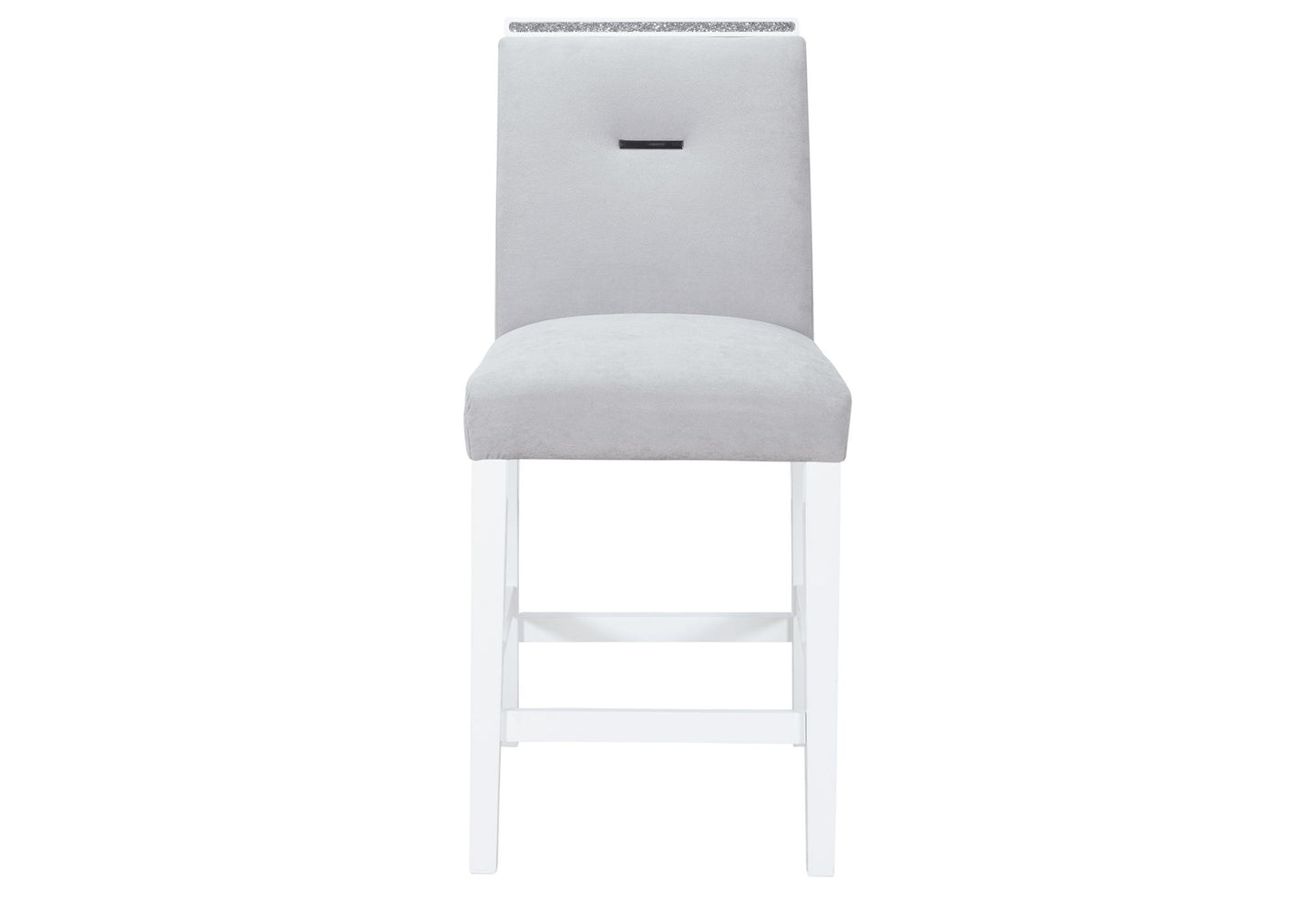 Monaco - 7 Piece Dining Room Set (Square Bar Table And 6 Bar Stools) - White