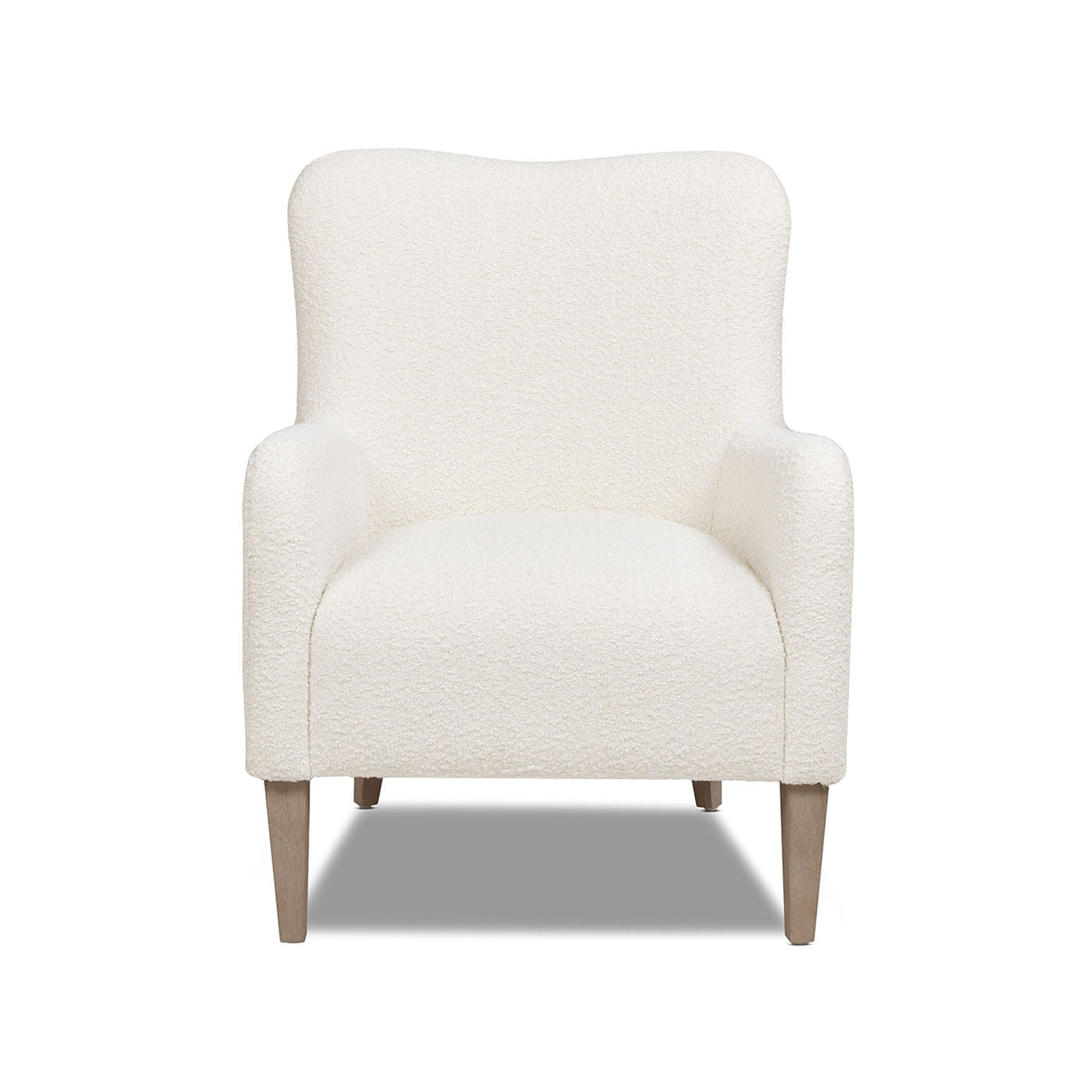 Nimbus - Curved Accent Chair - Ivory White