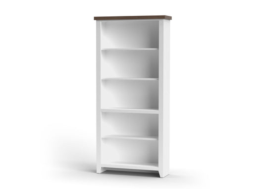 Hampton - 5-Shelf Bookcase - Jasmine Whitewash / Barnwood
