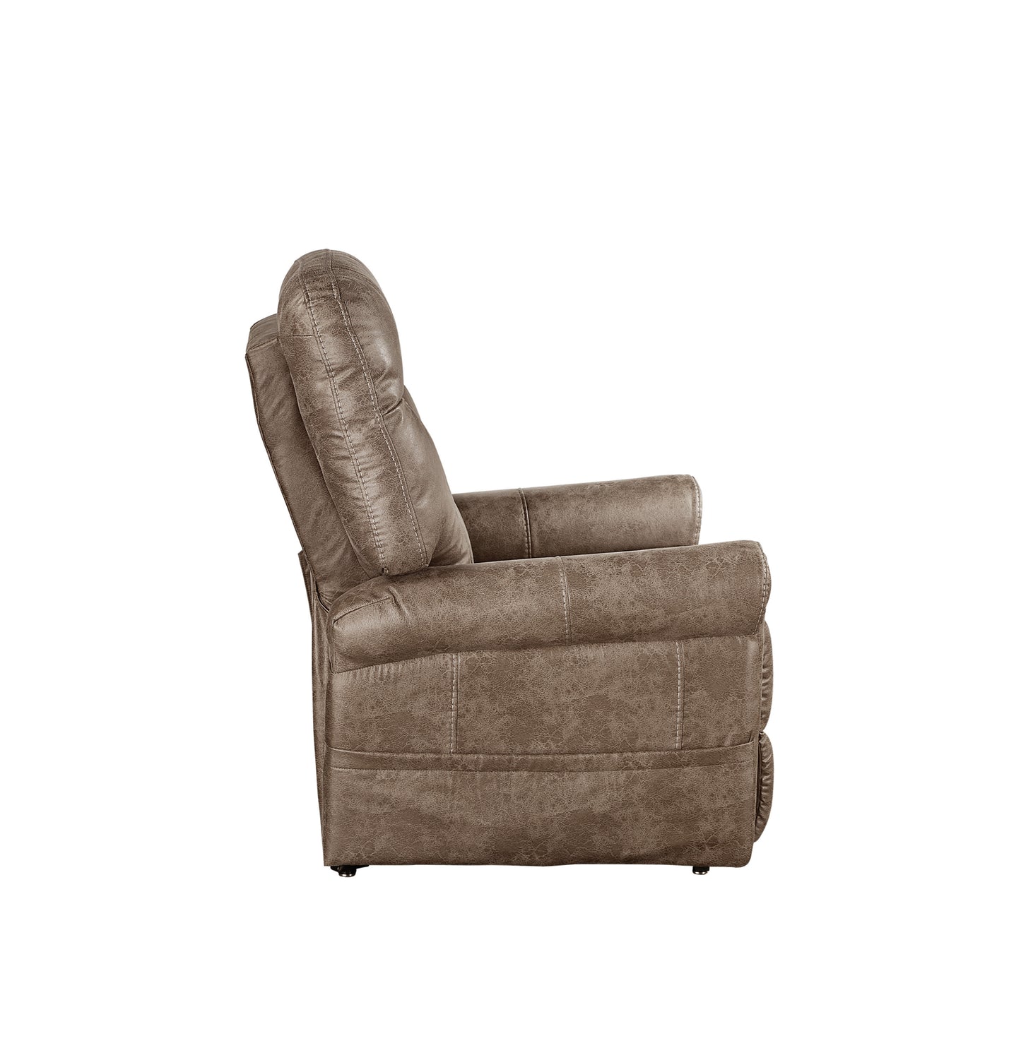 Steve Silver Classic Rolled Arm Power Lift-Chair Recliner - Heat, Adjustable Massage - Plush Seating, High-Grade Polyester Fabric