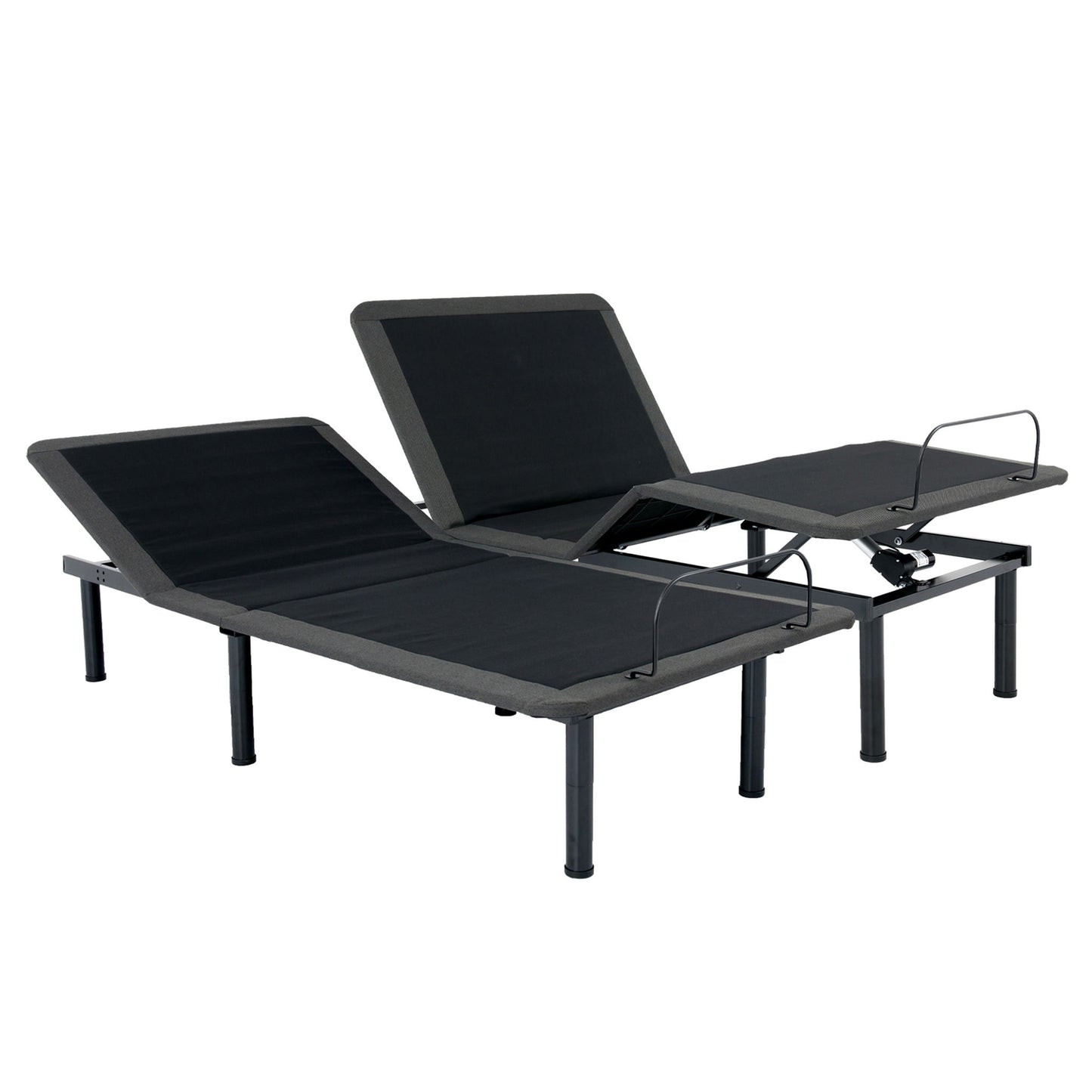 Remedy Sleep - Split Head King Adjustable Bed Frame With Voice Activated Controls - Black