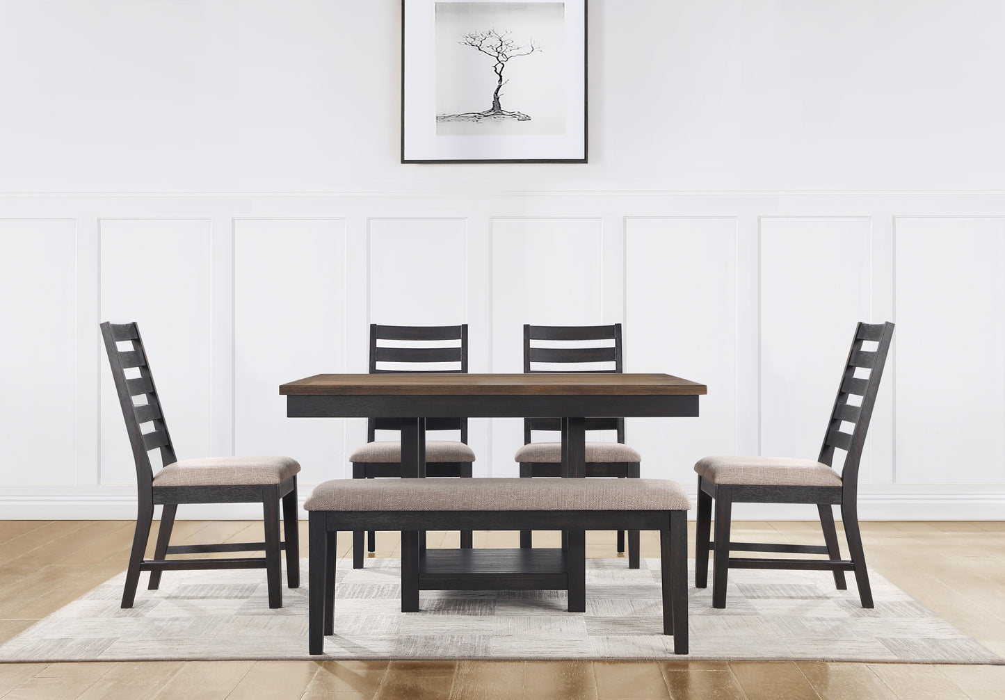 Harington - 6 Piece Dining Set - Black