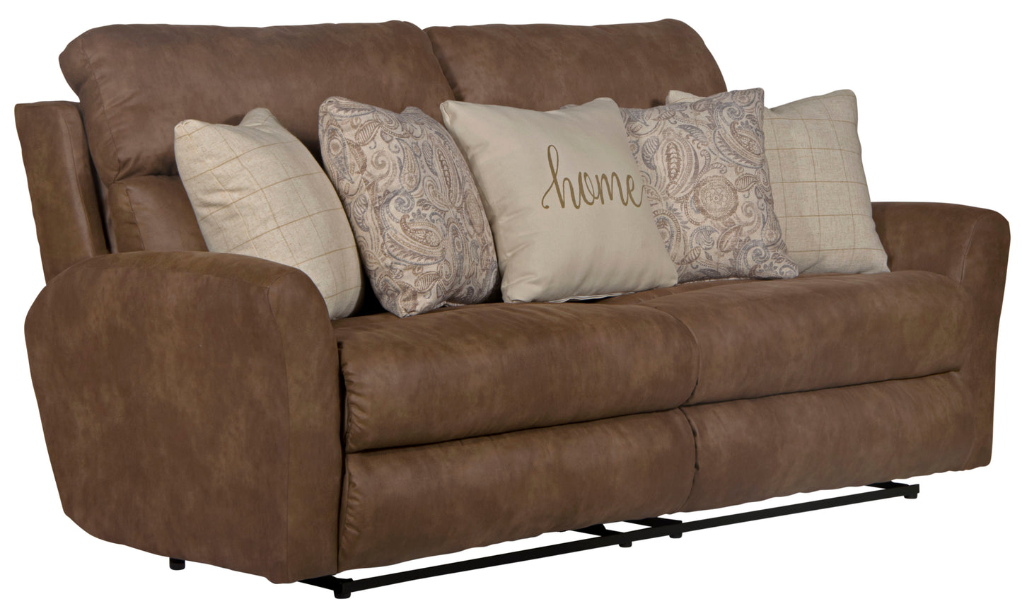 Justine - Lay Flat Reclining Sofa - Burlap