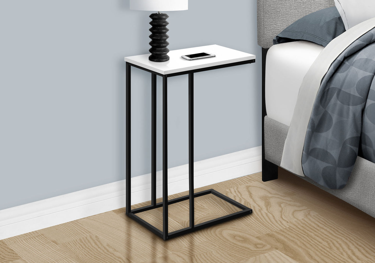 Accent Table, C - Shaped, Space-Saving Functionality