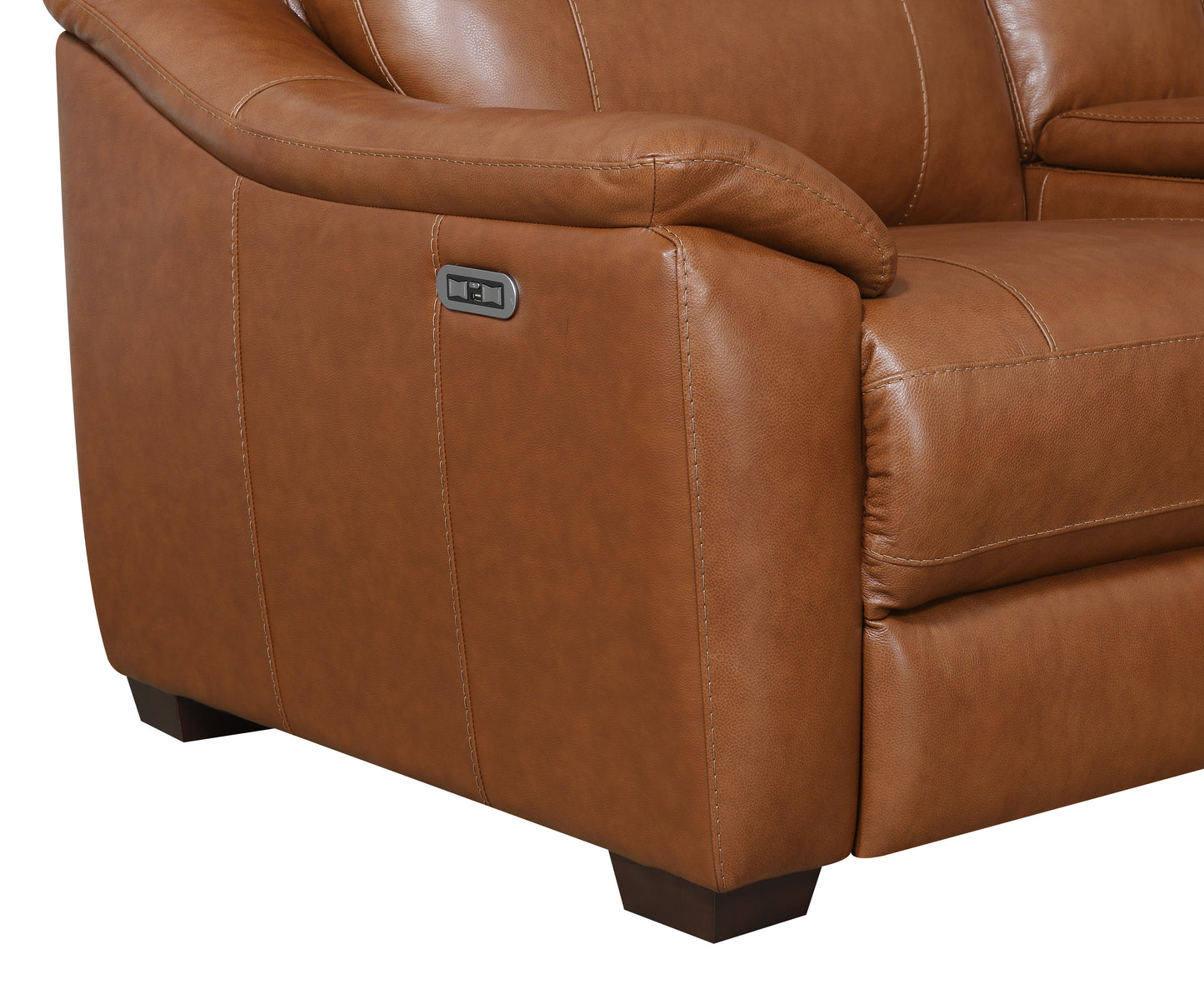 Steve Silver Whiskey Coach Top-Grain Leather Power Reclining Sectional