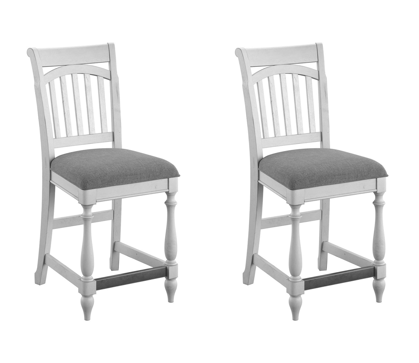 Mariano - Slat Back Barstools (Set of 2) - Gray