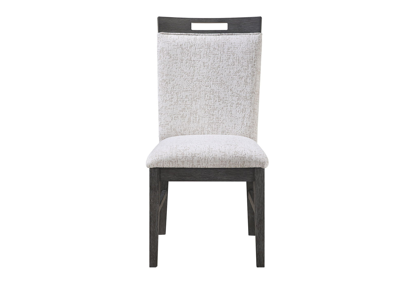 D4238 - 7 Piece Dining Room Set (Dining Table And 6 Dining Chairs) - Clear / Dark Brown / Light Gray