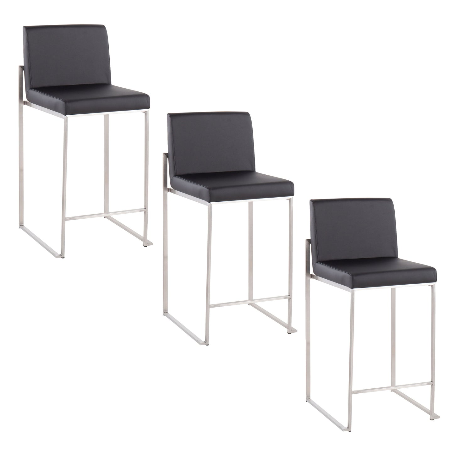 Fuji - Contemporary High Back Counter Stool, Functional Design