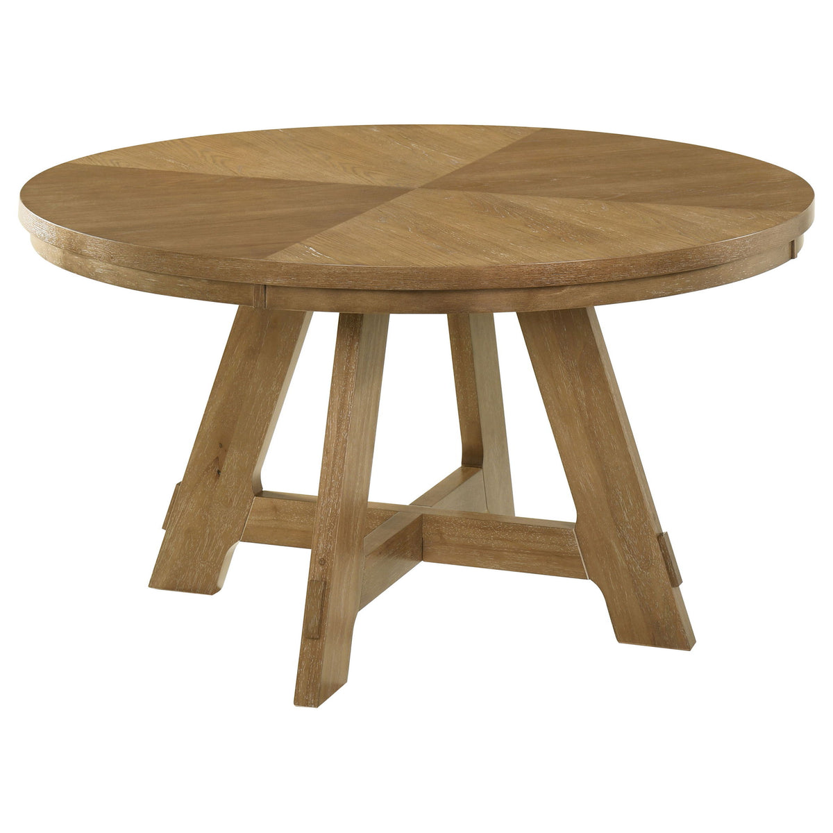 Kent - Round Dining Table - Brown Oak