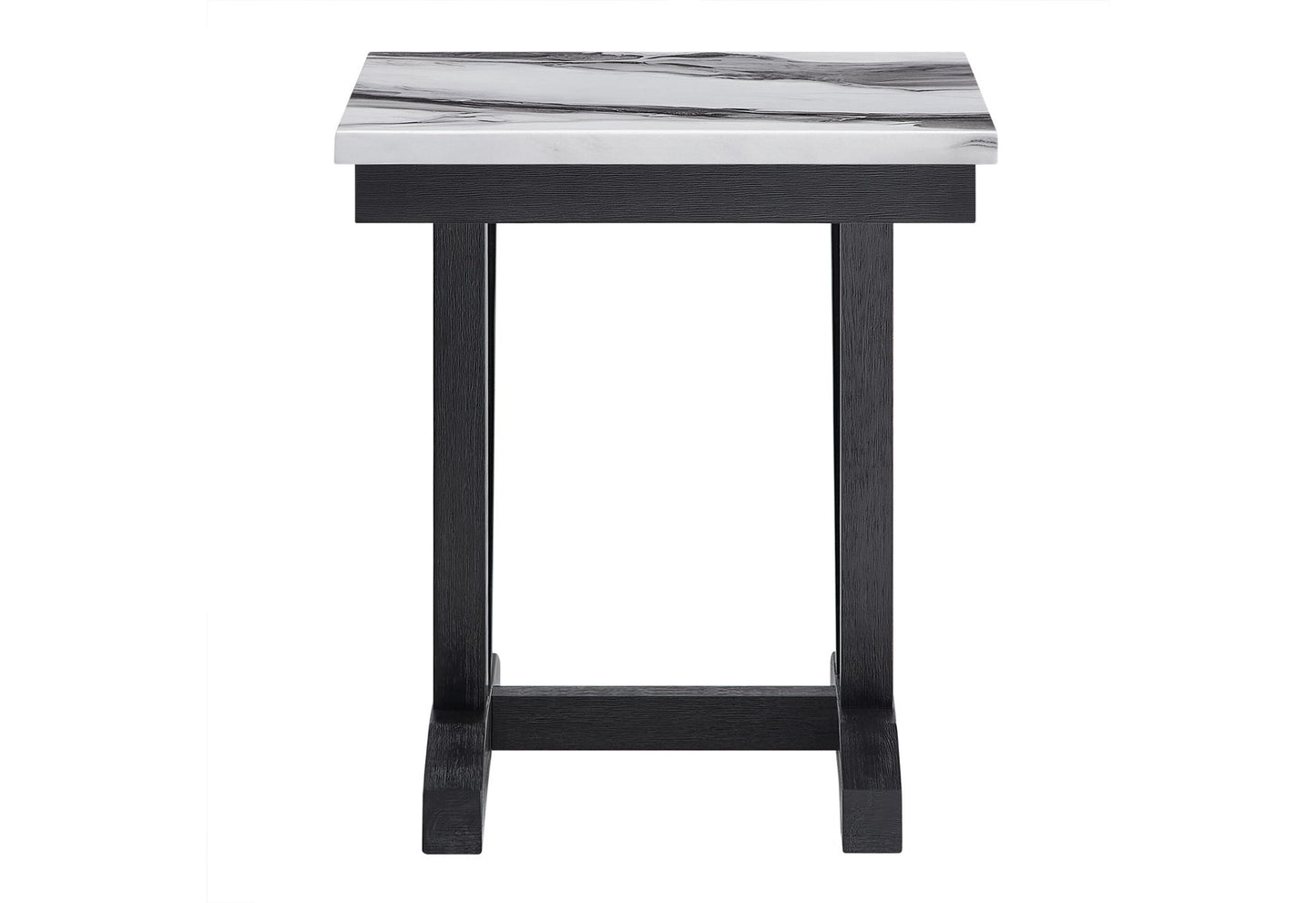 T1319 - End Table - Black / White