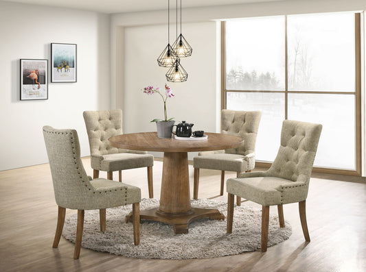 Yotam - 5 Pieces Dining Room Set - Oak