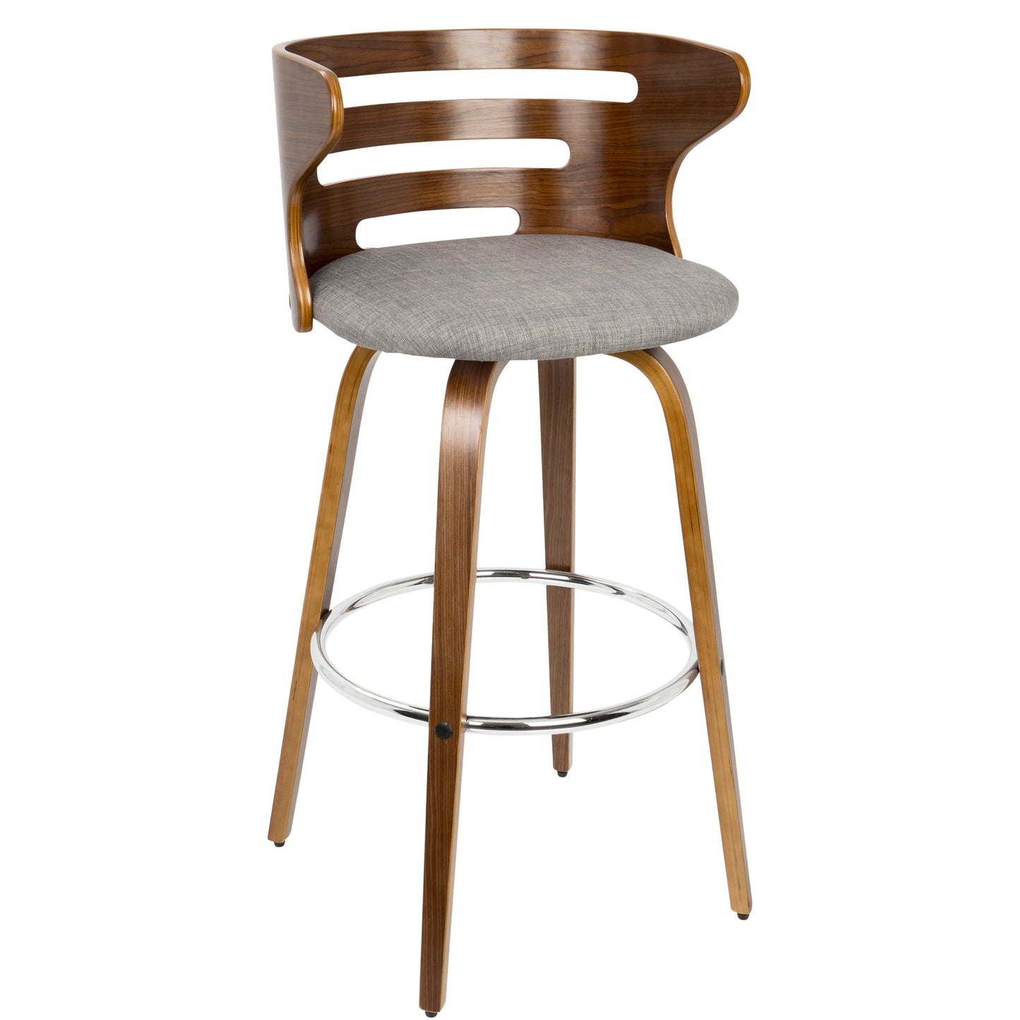 Cosini - Mid Century Modern Fixed Height Barstool With Swivel (Set of 2)