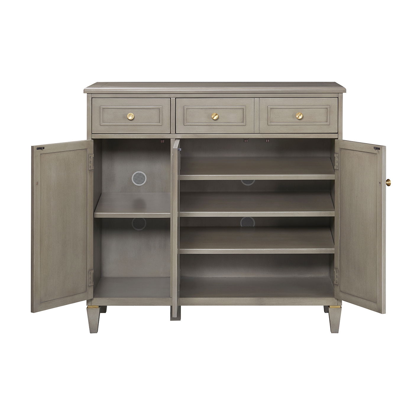 Dauphin - Handpainted Entryway Storage Cabinet - Gray Cashmere