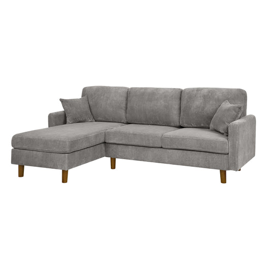 Upholstered Sectional With Toss Pillows