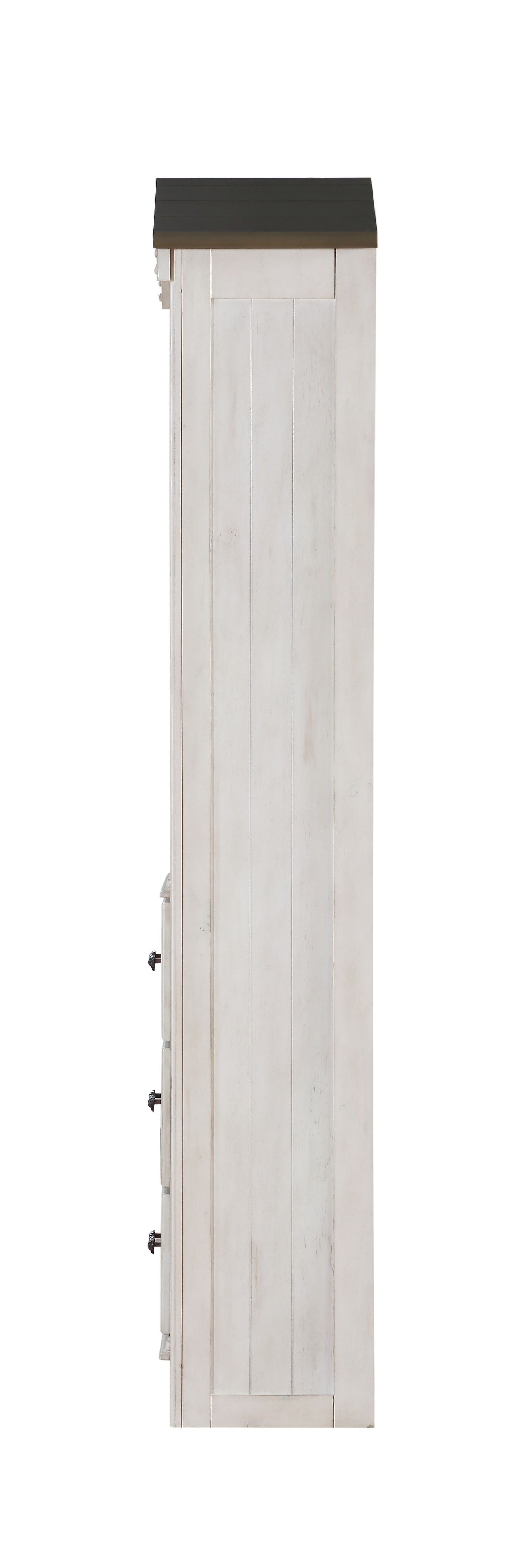 Tree House Weathered Washed Bookcase Cabinet - White / Gray