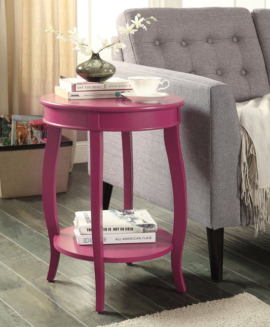 Aberta - Accent Table With 1 Layer Of Storage - Purple